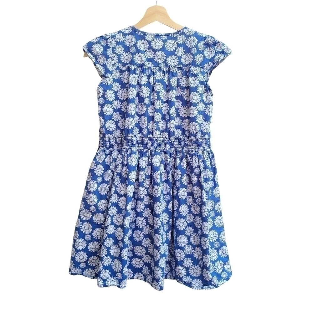Oshkosh B'gosh Floral Daisy Print Dress, Blue And White, Size 12 Girl
